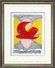 Georges Braque: Original-Lithographie 'Descente aux enfers' Gro�er, roter Vogel, 1961 - Werke | Originale