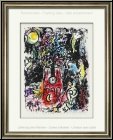Chagall: Farblithographie Weihnachtsbaum �ber Paris, Lieferung ungerahmt, Identit�tsnachweis | Lithographien