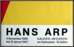 Hans (Jean) Arp: Galerie im Erker 1966, Originalplakat, Nachlassstempel, Originallithografie - K�nstlerplakate