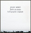 Joan Miro: Jaillie du calcaire (M�dchen, das aus Kalkstein hervorging) Original-Lithographie auf Arches B�tten