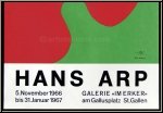 Hans Arp (Jean Arp): Erker-Galerie, Affiche St. Gallen 1966, Nachlassstempel, Original-Lithographie | Plakate