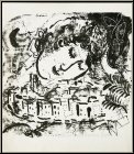 Marc Chagall: Das Dorf, Original-Lithographie von 1957 | Fr�he Werke