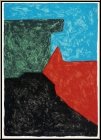 Serge Poliakoff: Lithographie in Schwarz, Rot, Blau und Gr�n, 1969