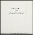 Alberto Giacometti: Original-Lithographie 'Fleurs' Arches B�tten, Mourlot, Text auf der R�ckseite | Werke