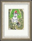 Marc Chagall: 'Der gr�ne Clown', 1966, Harlekin mit Blumenstrau�, Frontispiz - Original-Lithographien | Werke