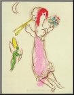 Marc Chagall: Daphnis und Chloe, 1960, Lithographie, Liebesgeschichte