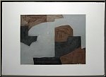 Serge Poliakoff: Radierung mit Aquatinta auf B�tten, Komposition in Braun, Grau, Schwarz 1964 | Werke | Drucke