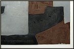Serge Poliakoff: Radierung mit Aquatinta auf B�tten, Komposition in Braun, Grau, Schwarz 1964 | Werke | Drucke