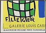 Fernand L�ger: Sculptures polychromes, Galerie Louis Carr� 1953, Lithographie | Originalplakate Mourlot Poster