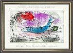 Marc Chagall: Ein blauer Fisch (Le poisson bleu), 1957, Fr�hling in Paris - Original-Lithographien | Drucke