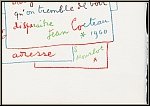 Jean Cocteau: Manuskript (Manuscrit) 1960, Farblithographie im Stein signiert und datiert - Originale | Drucke