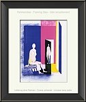Paul Guiramand: Int�rieur 1972, Original-Lithographie, Mann und Frau in leerem Zimmer, Surrealismus - Werke