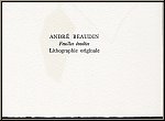 Andr� Beaudin: 'Feuilles �vad�es' 1972, Original-Lithographie f�r Souvenirs et portraits d'artistes, Mourlot